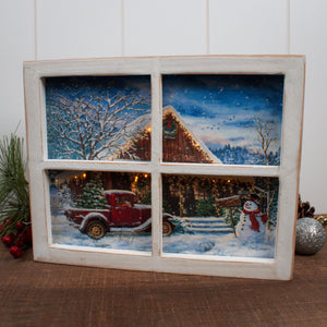 Country Store Christmas Lighted Shadow Box