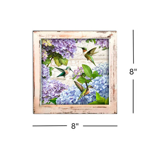 Hummingbirds Lighted Shadow Box