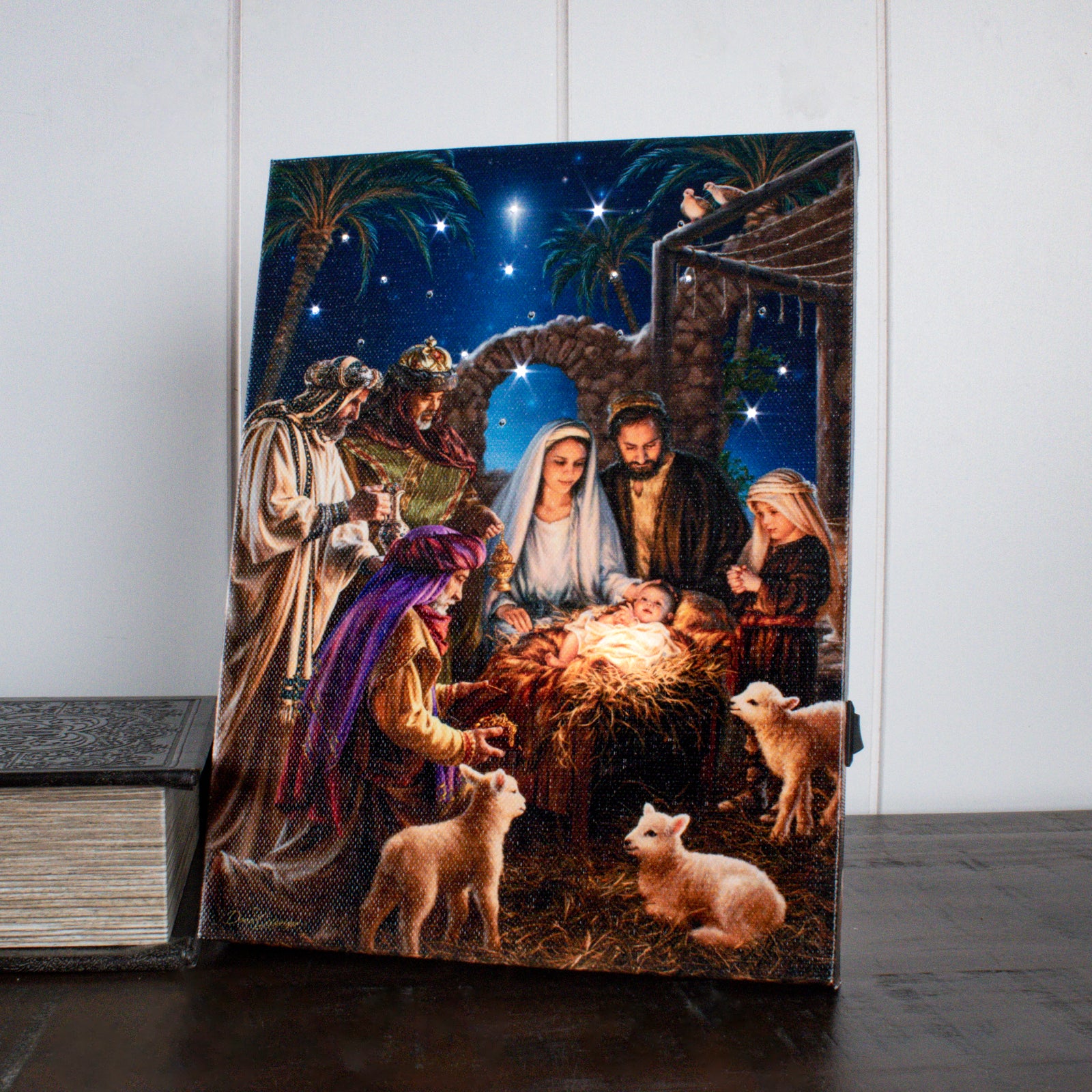 The Nativity 8x6 Lighted Tabletop Canvas