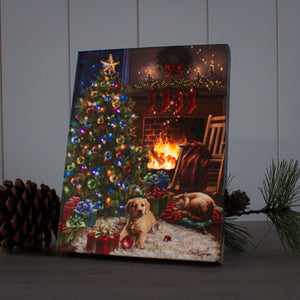 Cozy Christmas 8x6 Lighted Tabletop Canvas