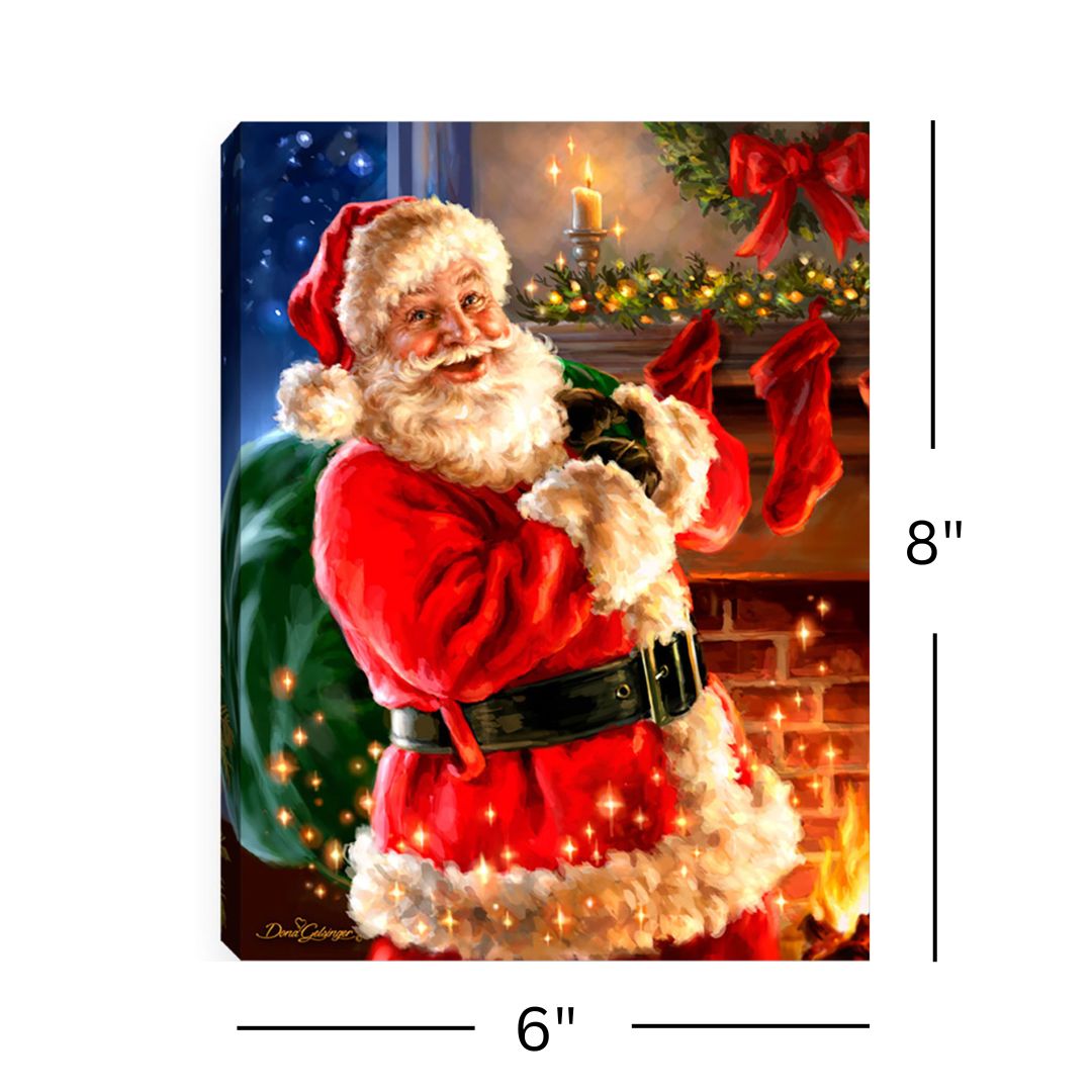 Twas the Night Before Christmas 8x6 Lighted Tabletop Canvas