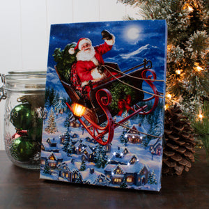 Delivering Christmas 8x6 Lighted Tabletop Canvas