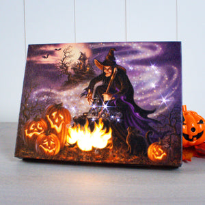 All Hallows Eve 8x6 Lighted Tabletop Canvas