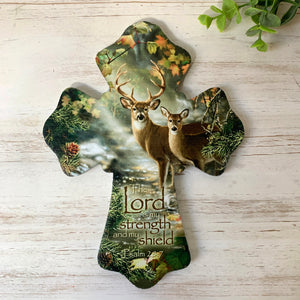 Deer Wooden Cross
