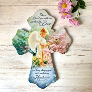 Everlasting Love Angel Wooden Cross