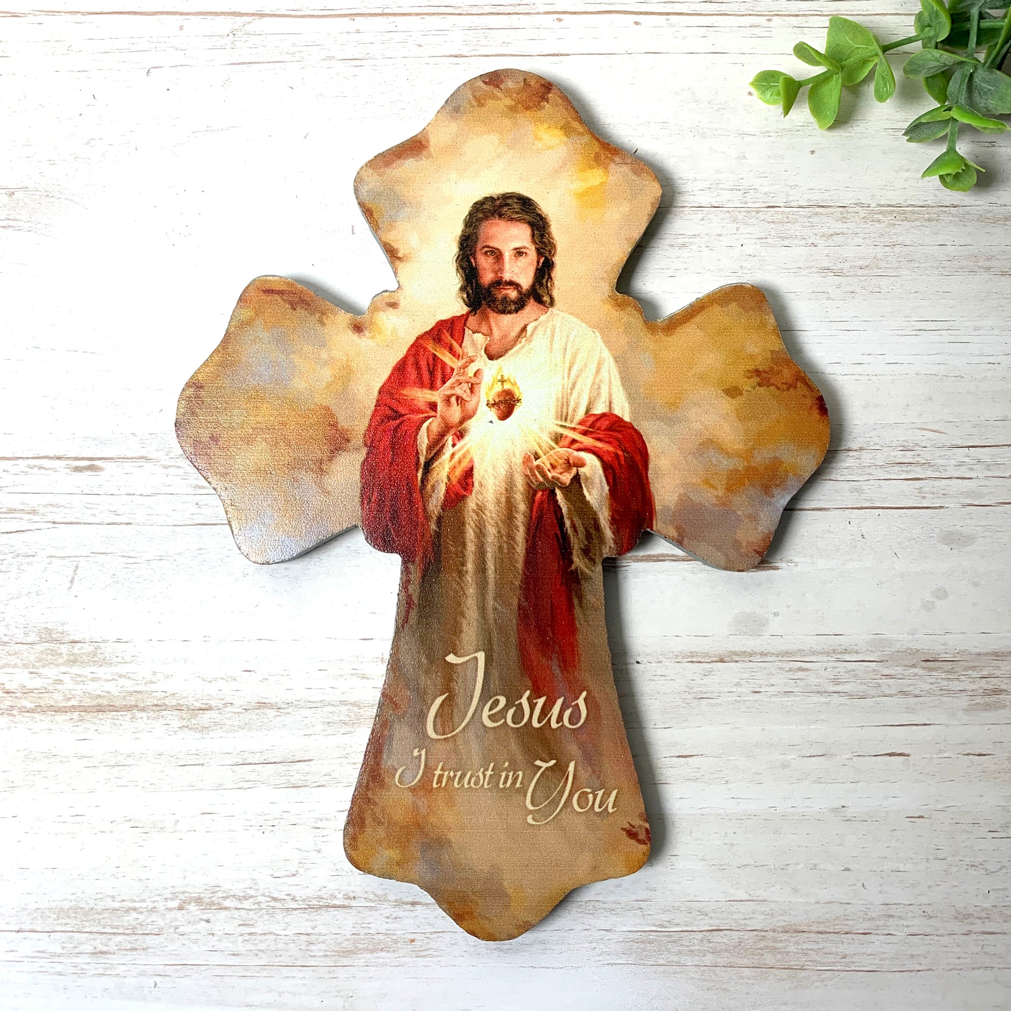 Sacred Heart Wooden Cross