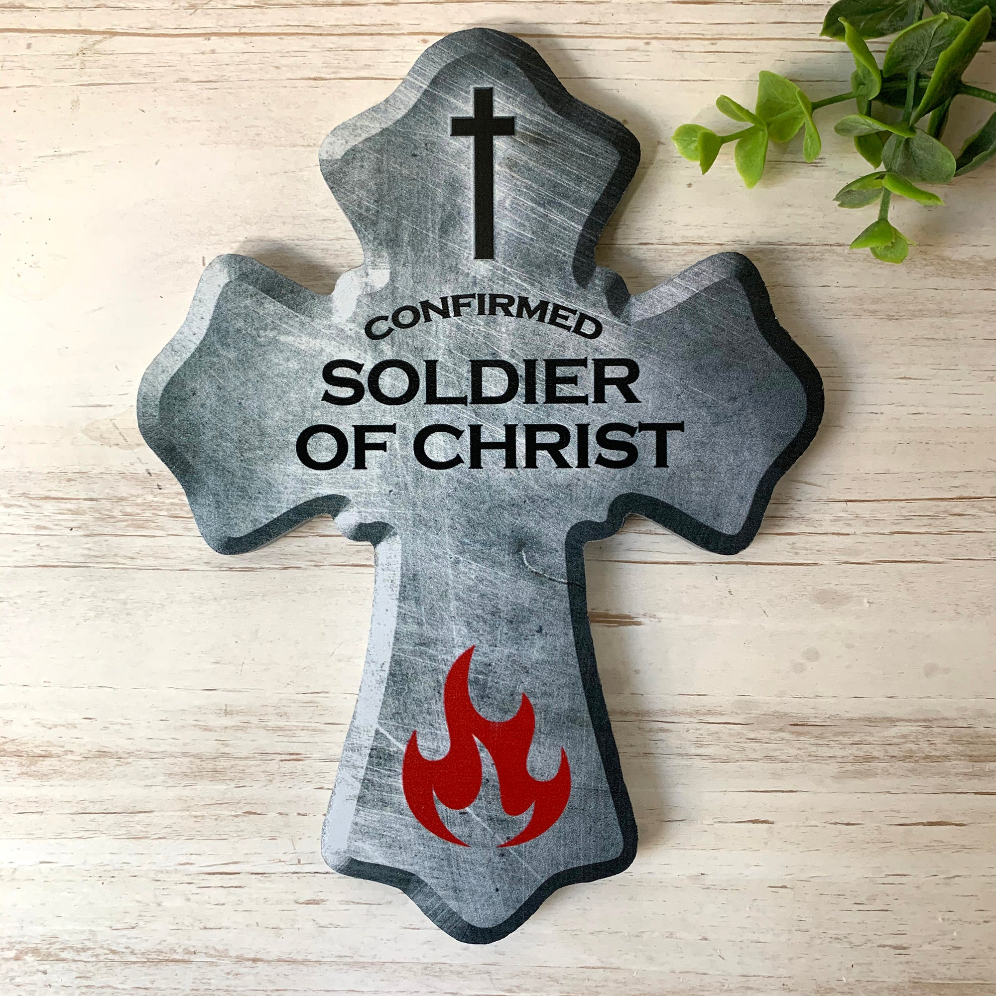 Soldier of Christ Wooden Cross
