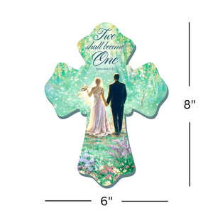 Two Become One Wooden Cross