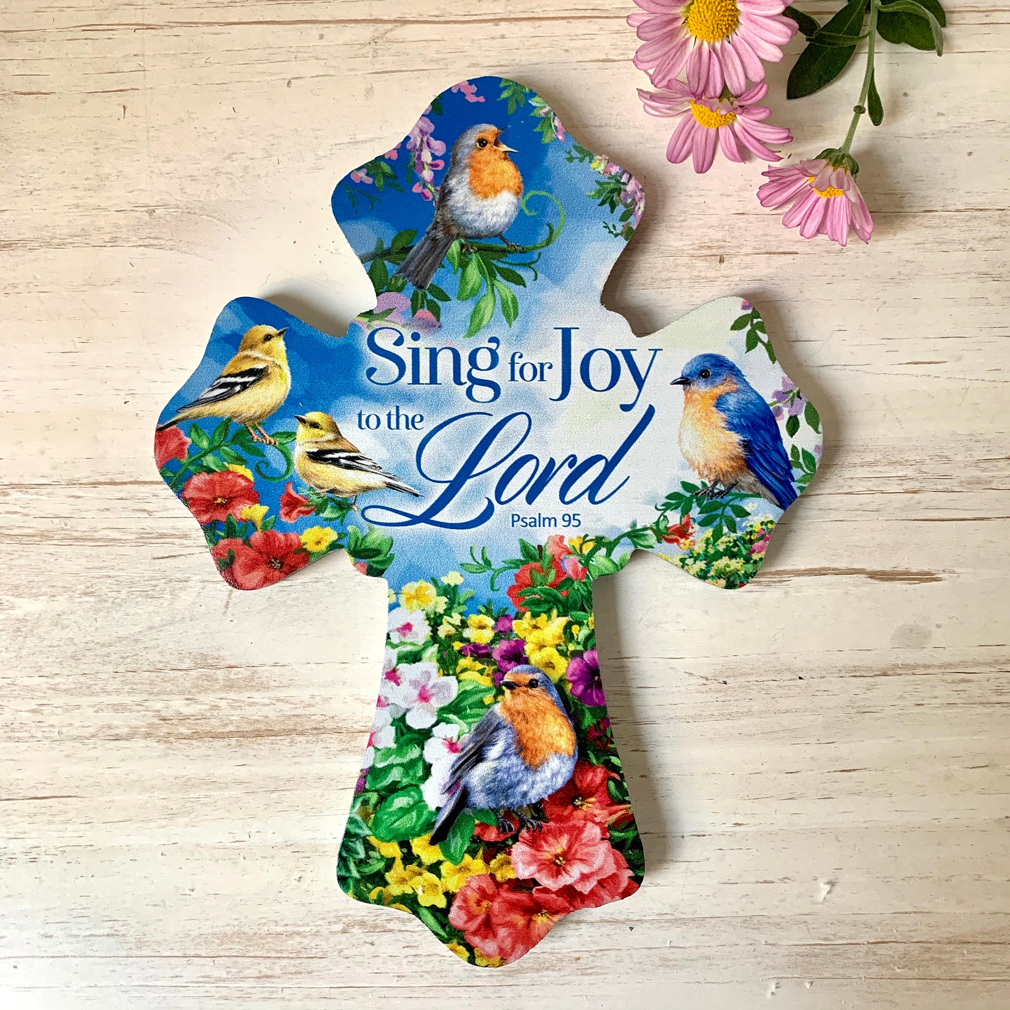 Sing for Joy Wooden Cross
