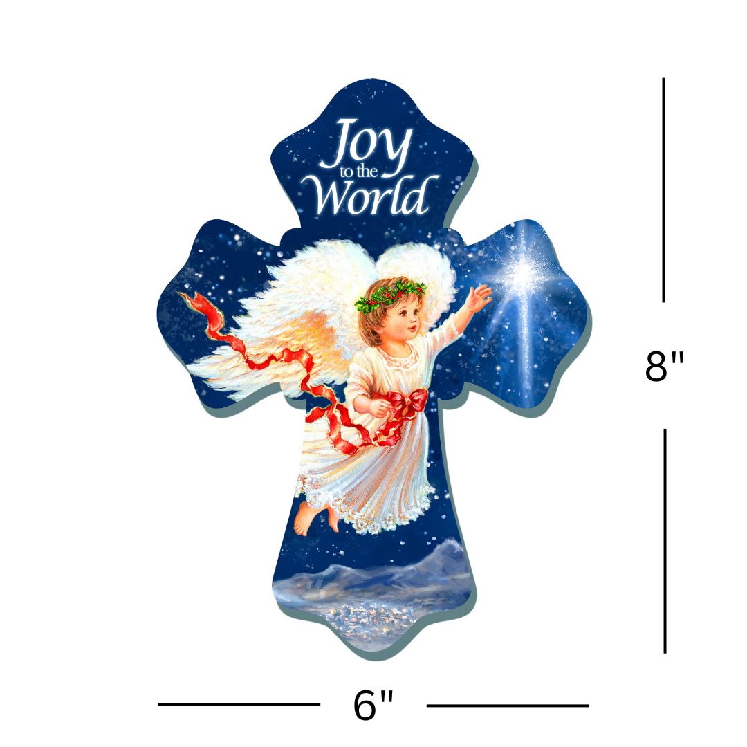 Joy To the World Wooden Cross