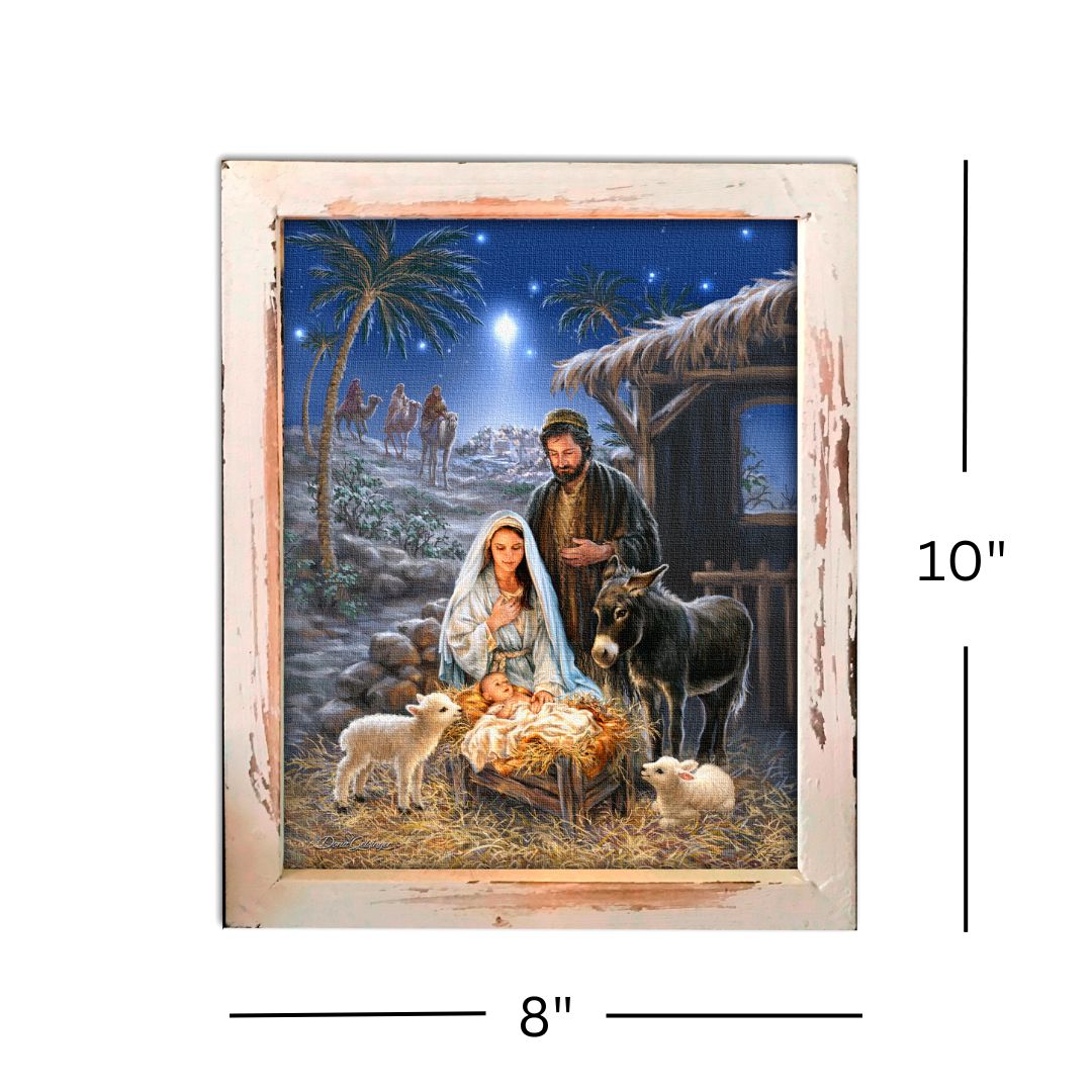 A Savior is Born Lighted Shadow Box