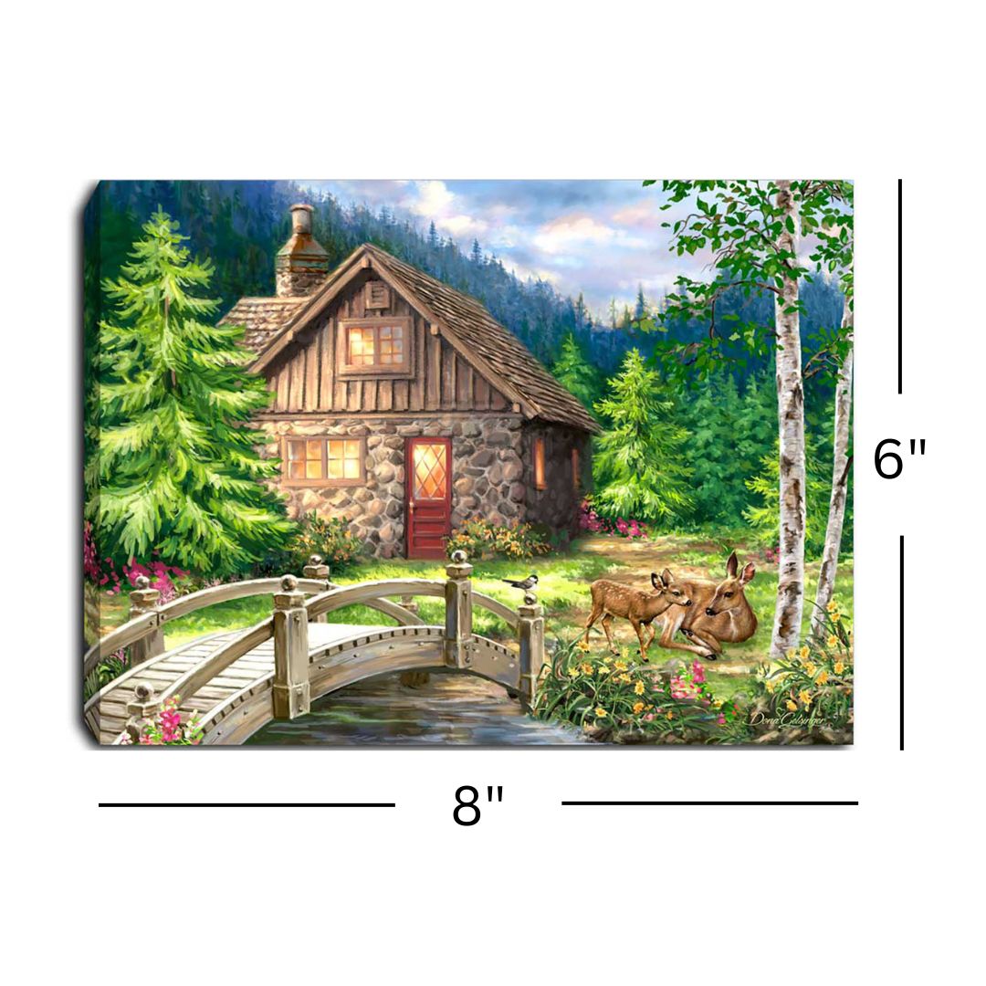 The Cottage 8x6 Lighted Tabletop Canvas