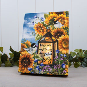 Sunflower Friends 8x6 Lighted Tabletop Canvas
