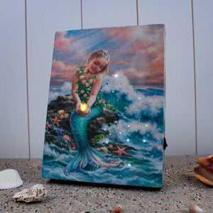 Mermaid Princess 8x6 Lighted Tabletop Canvas
