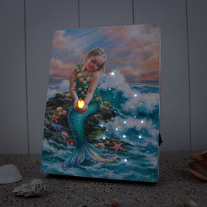 Mermaid Princess 8x6 Lighted Tabletop Canvas