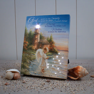 Serenity Angel 8x6 Lighted Tabletop Canvas