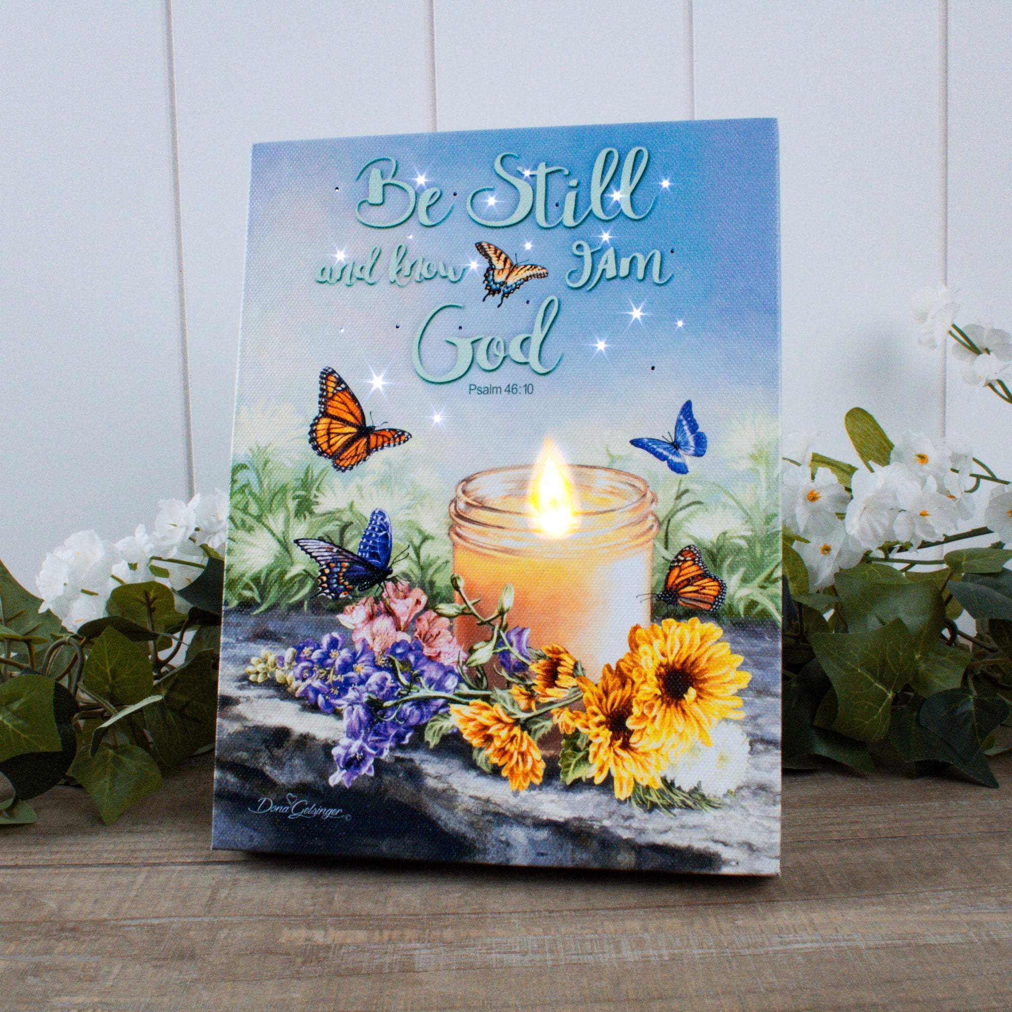 Be Still and Know 8x6 Lighted Tabletop Canvas