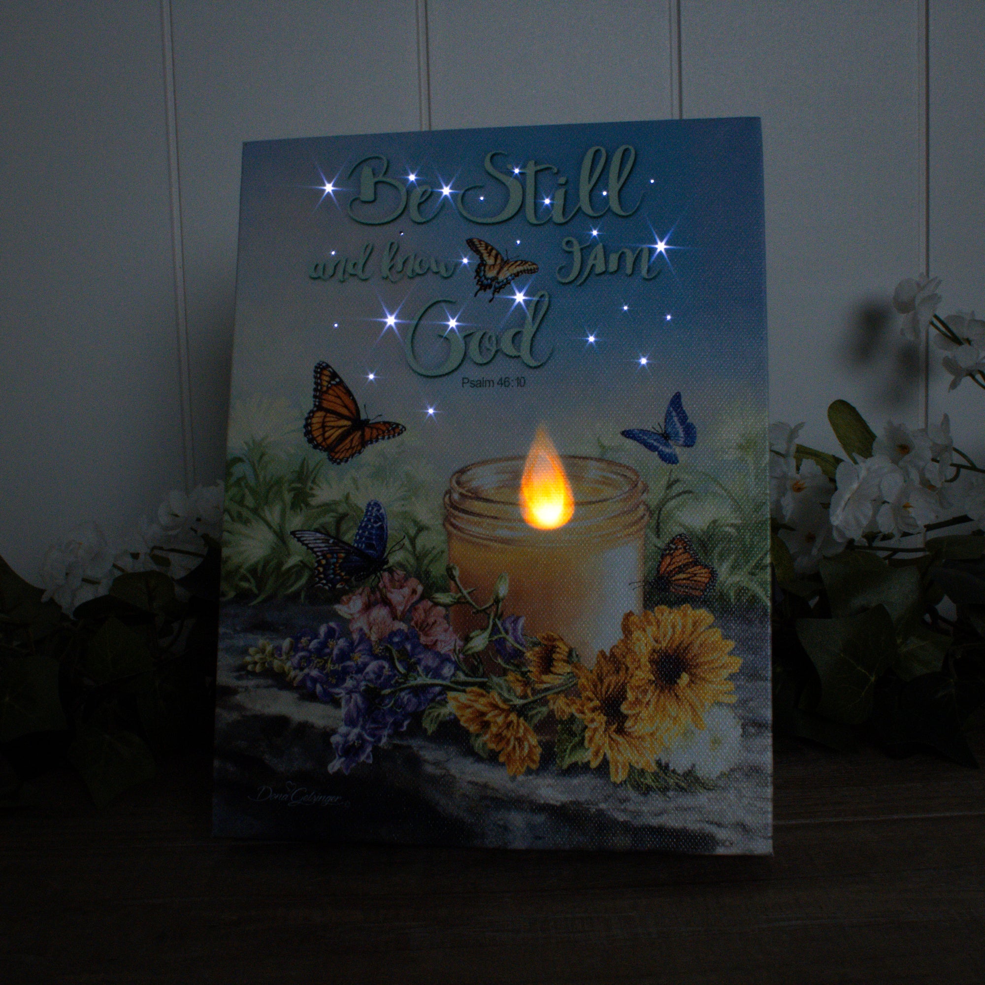 Be Still and Know 8x6 Lighted Tabletop Canvas
