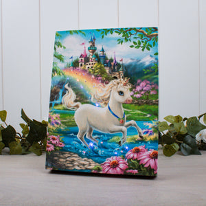 Unicorn Princess 8x6 Lighted Tabletop Canvas