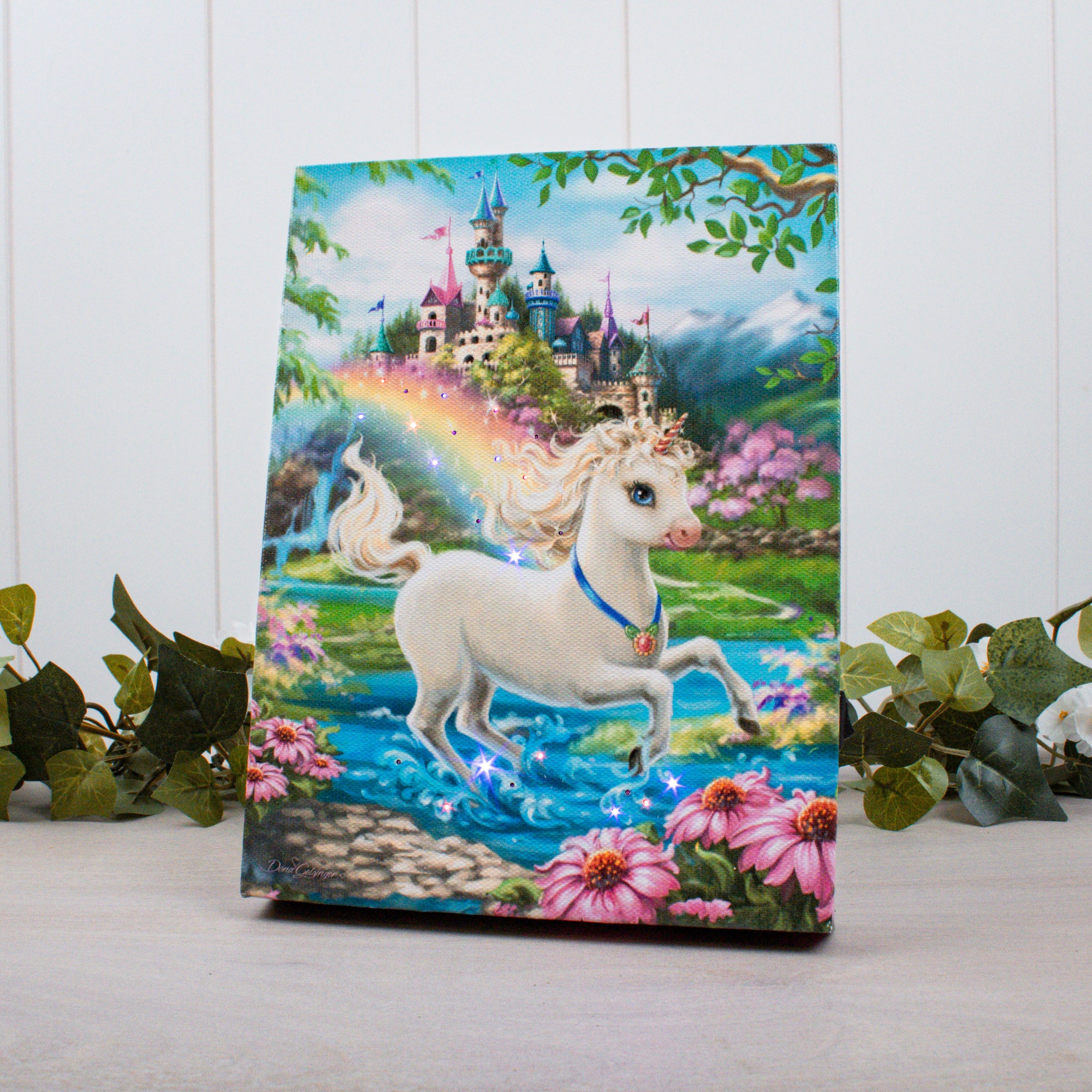 Unicorn Princess 8x6 Lighted Tabletop Canvas