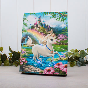 Unicorn Princess 8x6 Lighted Tabletop Canvas