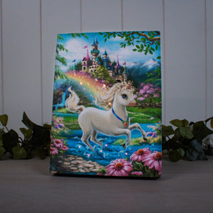Unicorn Princess 8x6 Lighted Tabletop Canvas