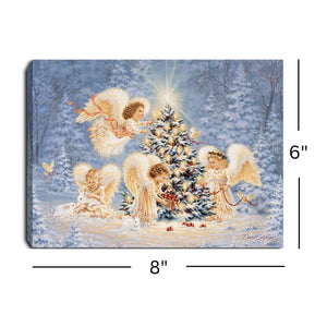 Silent Night Gentle Light 8x6 Lighted Tabletop Canvas