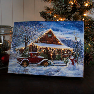 Country Store 8x6 Lighted Tabletop Canvas