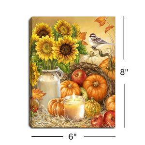 Bountiful Harvest 8x6 Lighted Tabletop Canvas