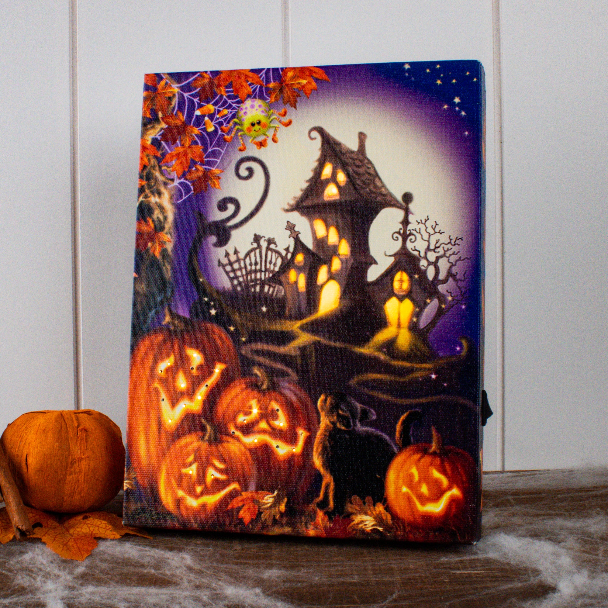 Haunted House 8x6 Lighted Tabletop Canvas