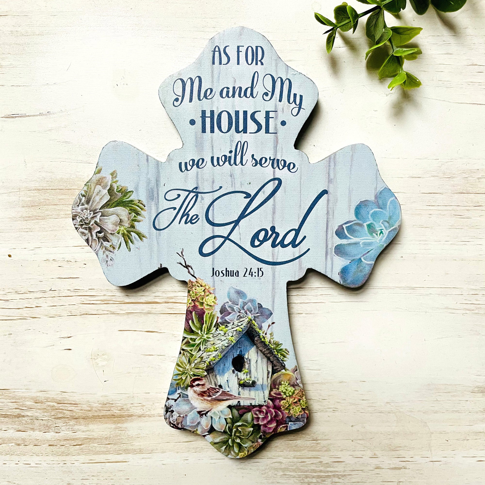 Serve the Lord Wooden Cross