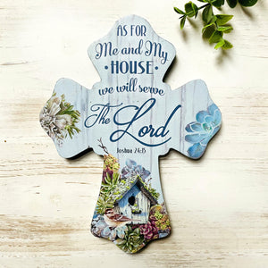 Serve the Lord Wooden Cross