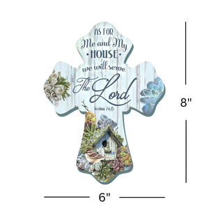 Serve the Lord Wooden Cross