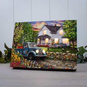 Farm Days 8x6 Lighted Tabletop Canvas