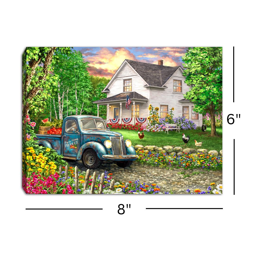 Farm Days 8x6 Lighted Tabletop Canvas