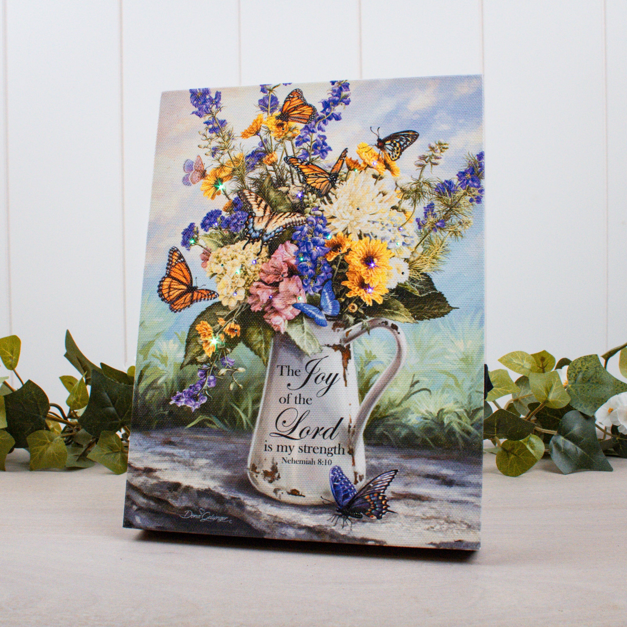 Joy of the Lord 8x6 Lighted Tabletop Canvas