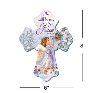 He Will Be Our Peace Wooden Cross