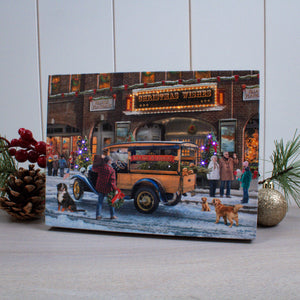 Christmas Theatre 8x6 Lighted Tabletop Canvas