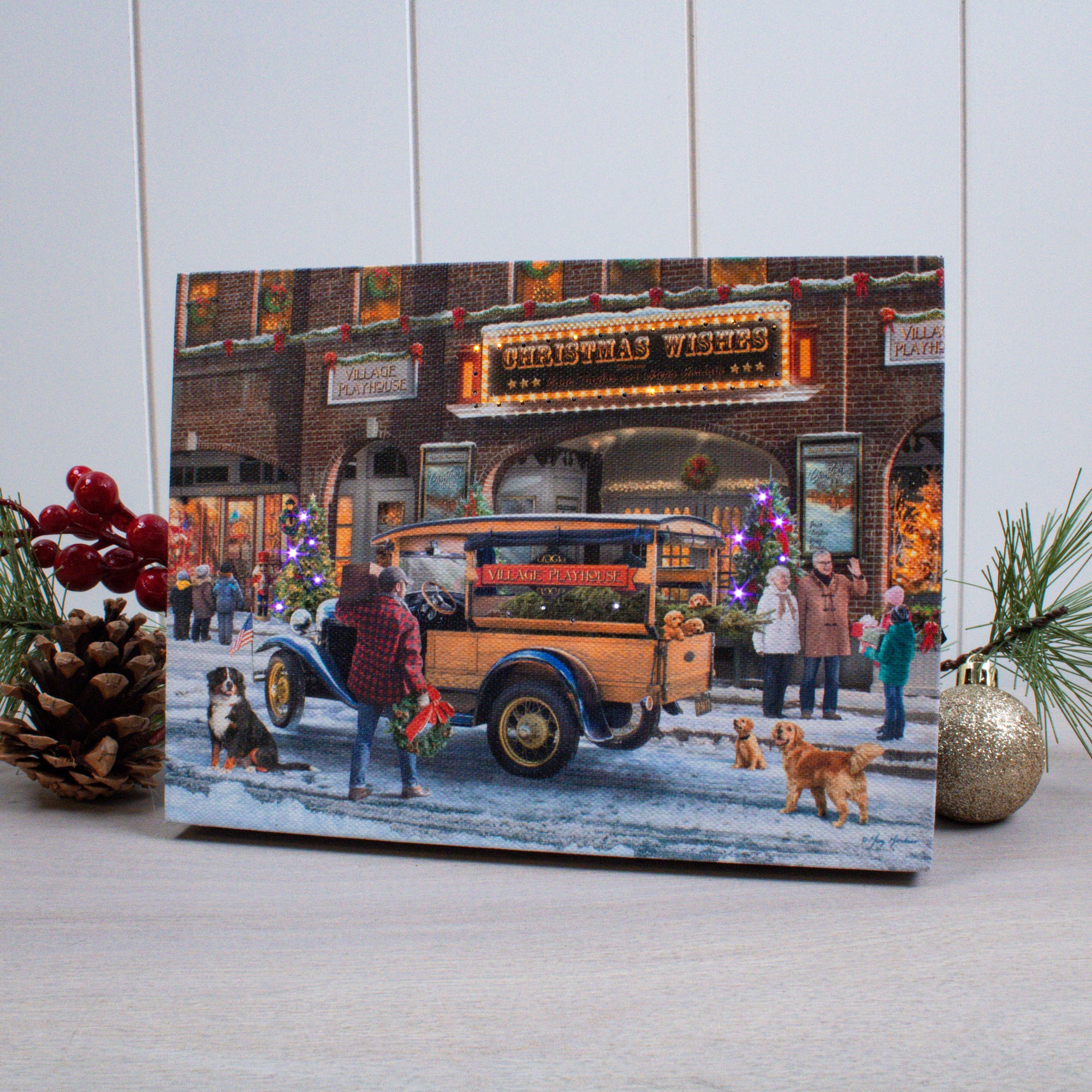 Christmas Theatre 8x6 Lighted Tabletop Canvas