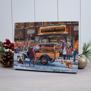 Christmas Theatre 8x6 Lighted Tabletop Canvas