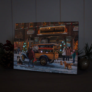 Christmas Theatre 8x6 Lighted Tabletop Canvas