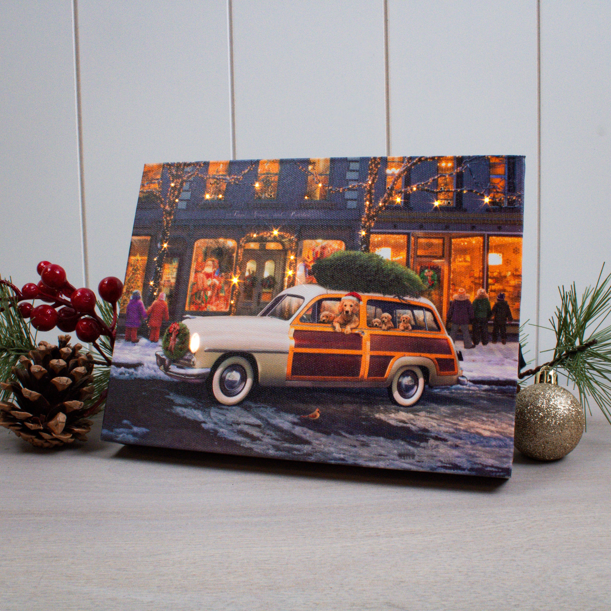 Out on the Town 8x6 Lighted Tabletop Canvas
