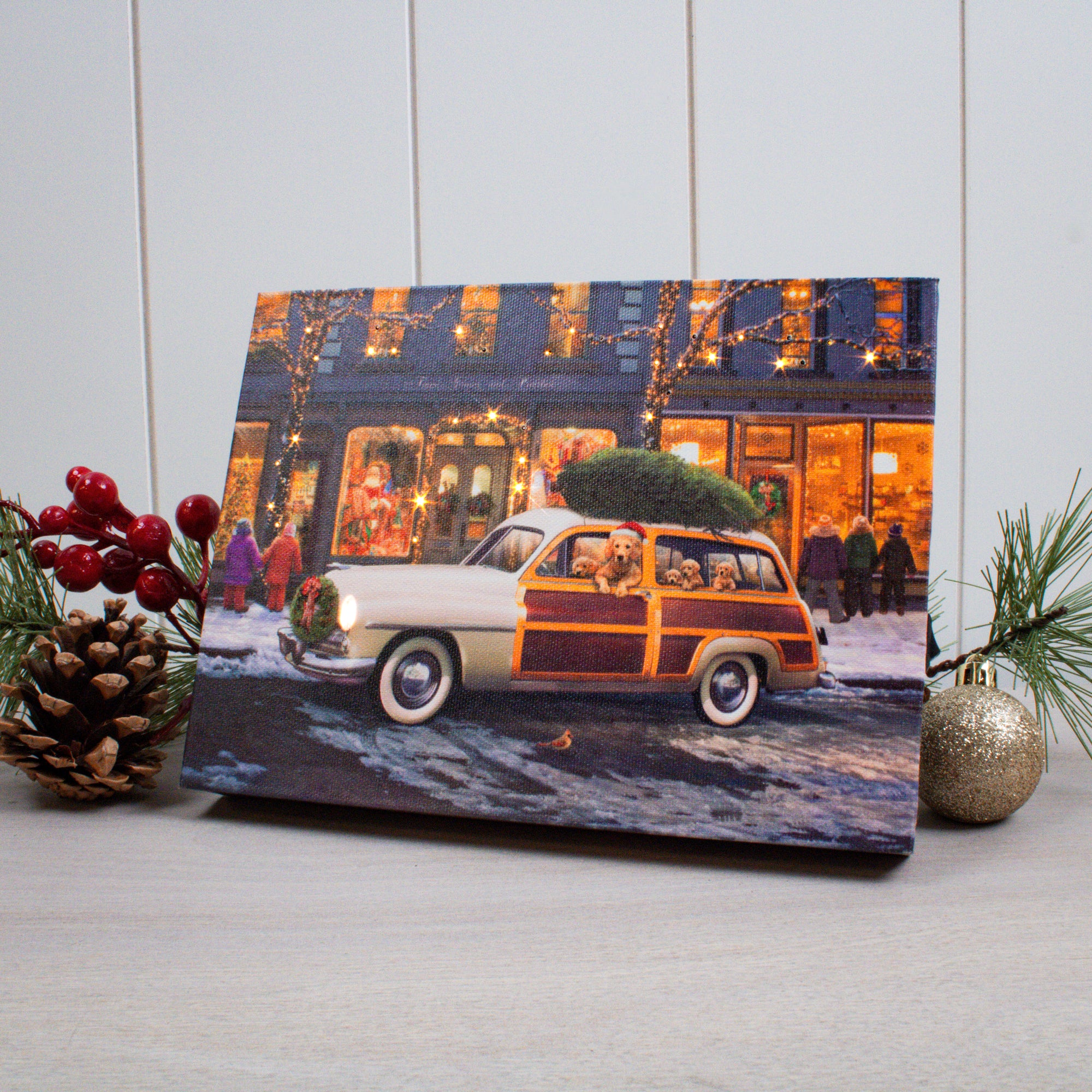 Out on the Town 8x6 Lighted Tabletop Canvas