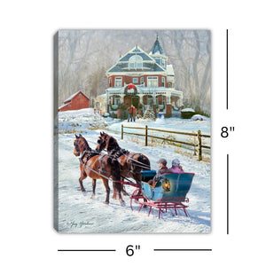 Sleigh Ride 8x6 Lighted Tabletop Canvas