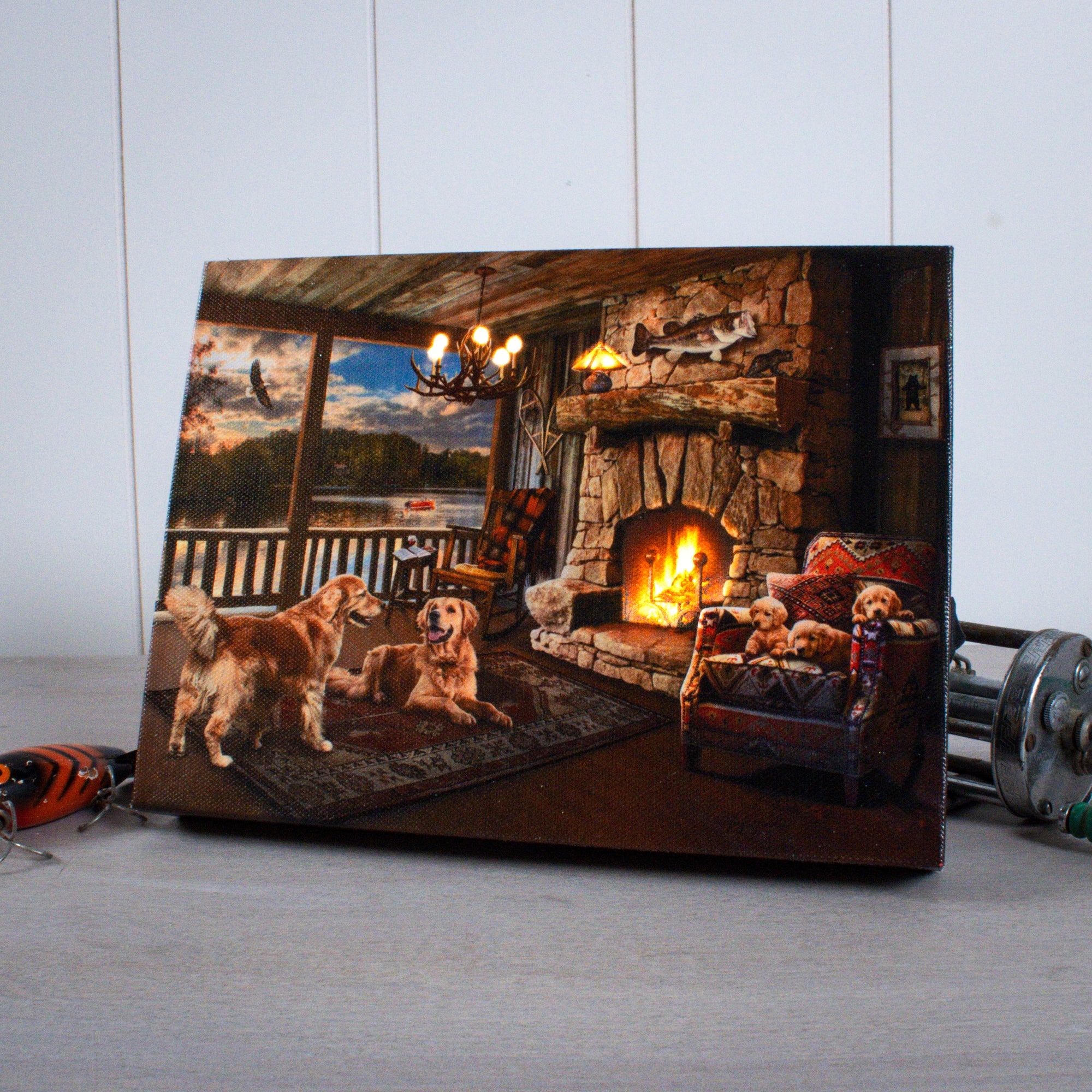 Home Sweet Home 8x6 Lighted Tabletop Canvas