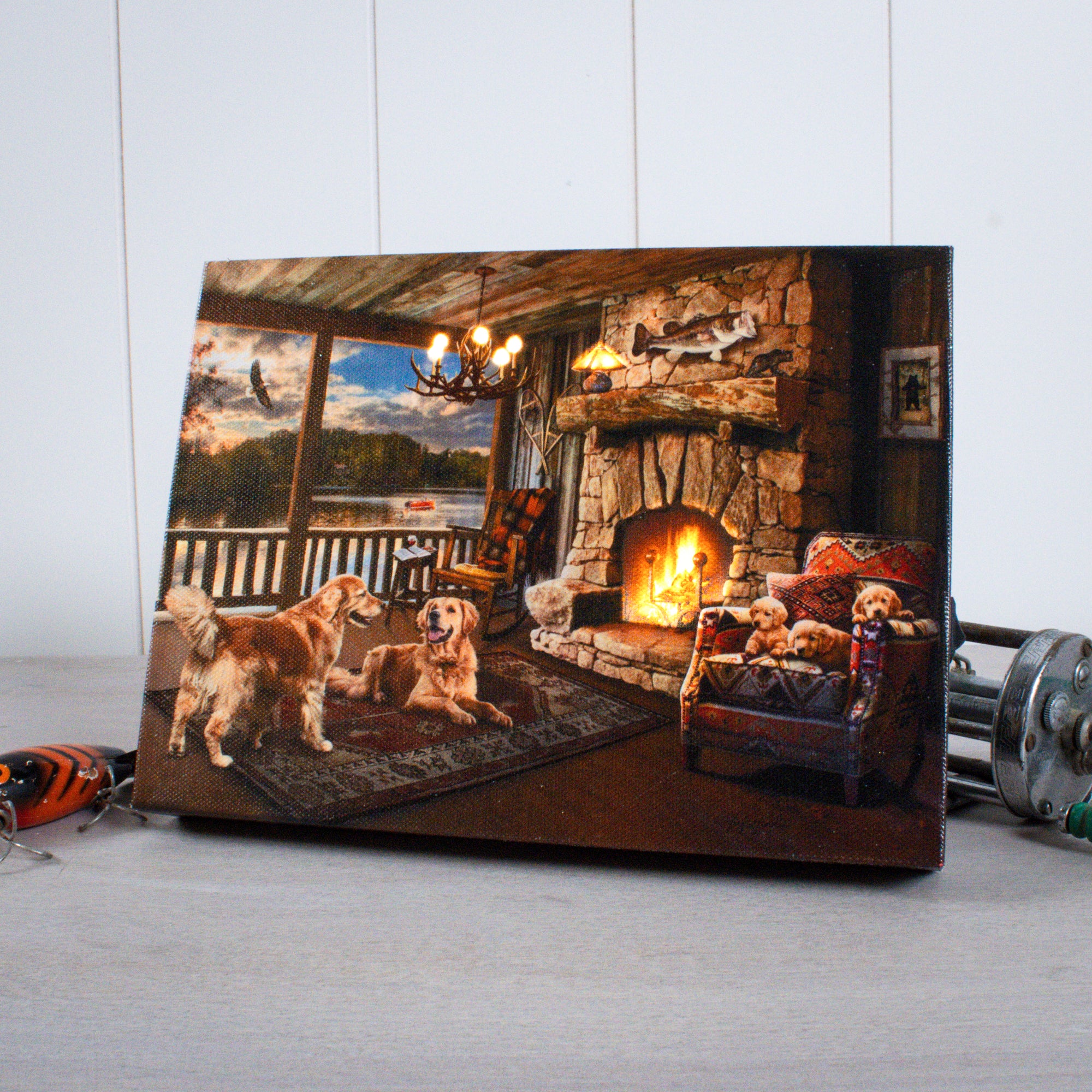 Home Sweet Home 8x6 Lighted Tabletop Canvas