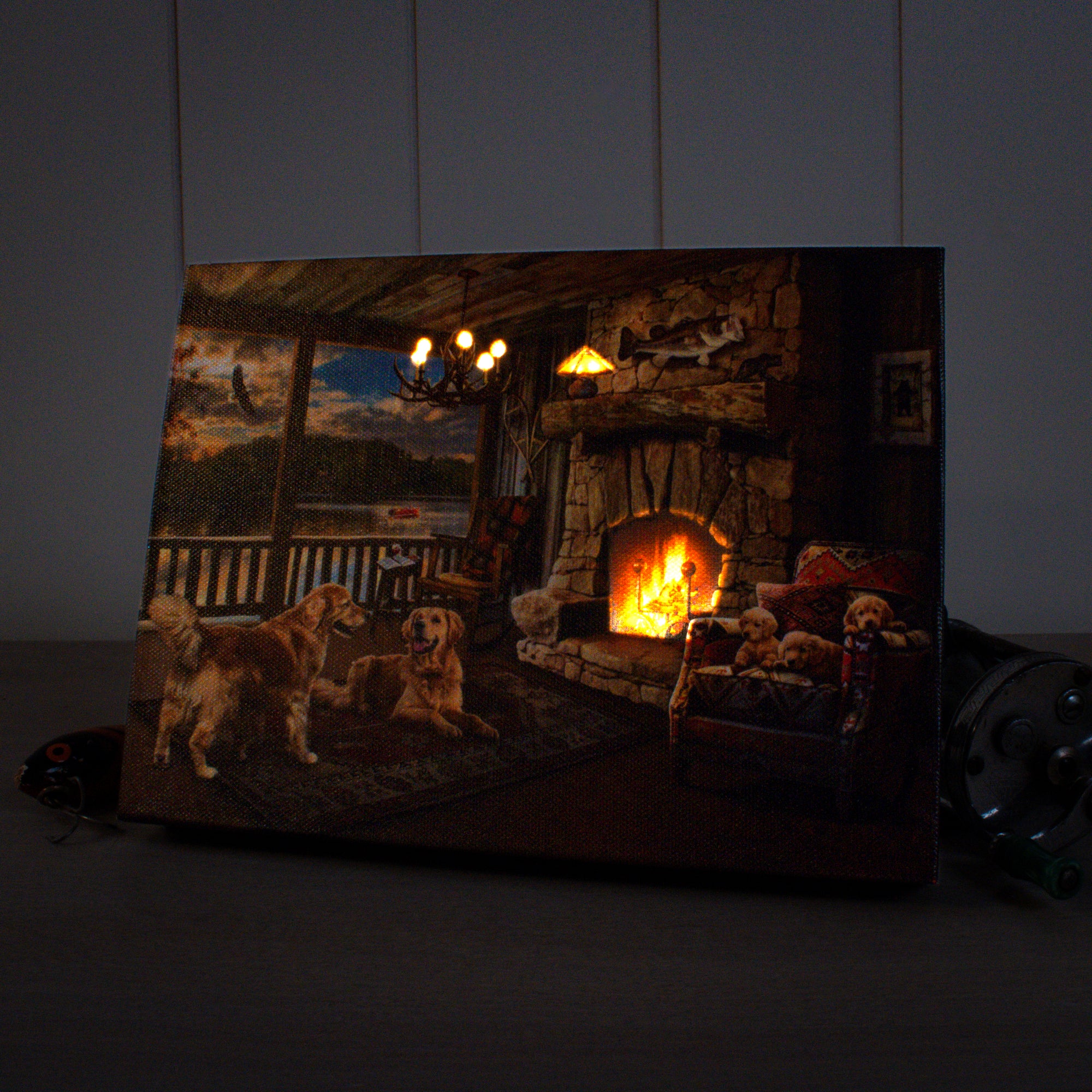 Home Sweet Home 8x6 Lighted Tabletop Canvas