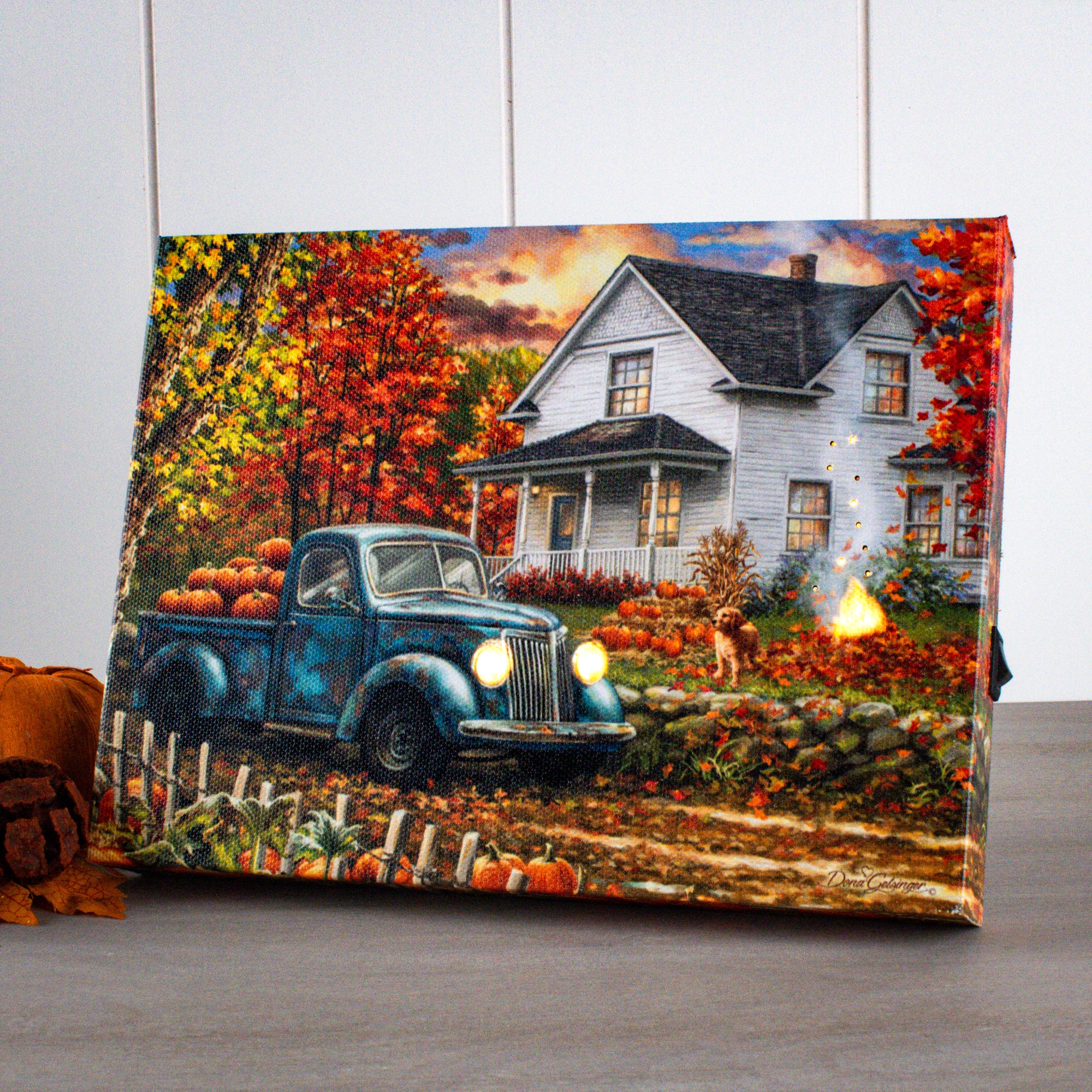 Farmhouse Memories 8x6 Lighted Tabletop Canvas