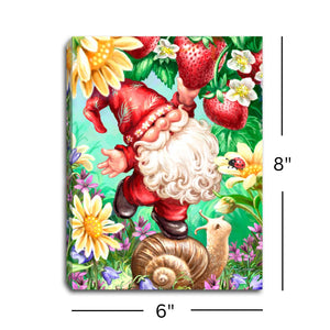 Strawberry Gnome 8x6 Lighted Tabletop Canvas