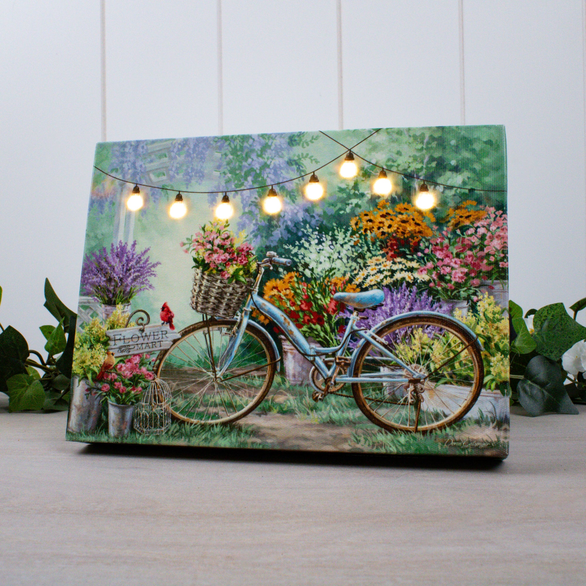 Flower Mart 8x6 Lighted Tabletop Canvas